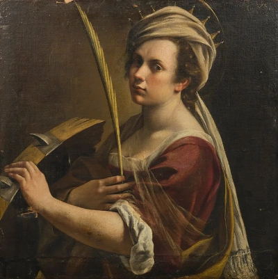 Autorretrato en la imagen de santa catalina