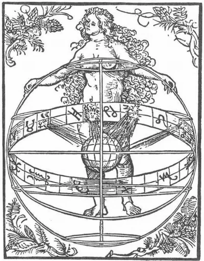 Mujer desnuda y el zodiaco