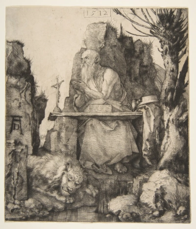 St. Jerome under a willow tree