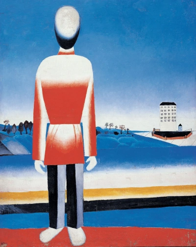 A Man in a Suprematist Landscape.