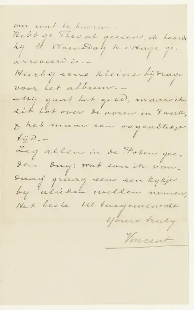 A letter to Carolina Haanebik. November 20
