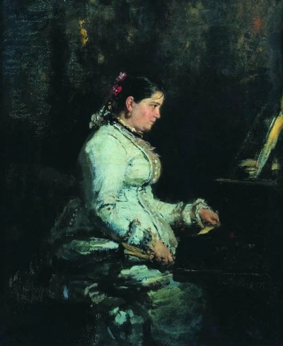 Al piano. Retrato de S. V. Tarnowska.