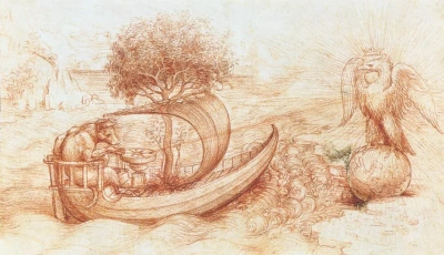 Alegoría con lobo y águila