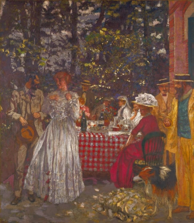 Almuerzo en la terraza del jardín