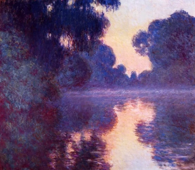Amanecer y Sena cerca de Giverny