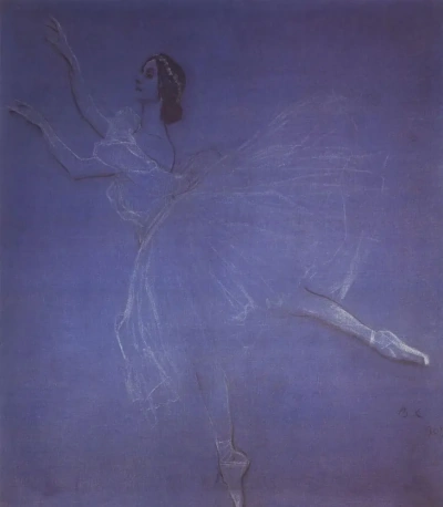 Anna Pavlova en el ballet de La Sílfide