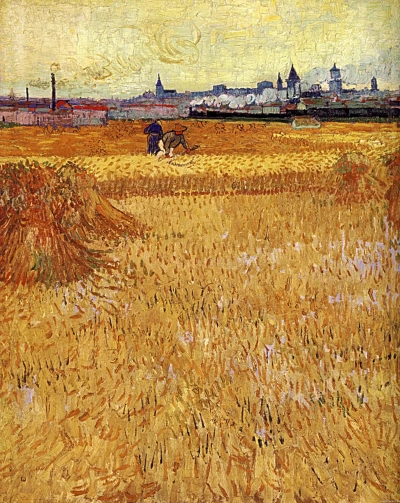 Arles: vista desde los campos de trigo