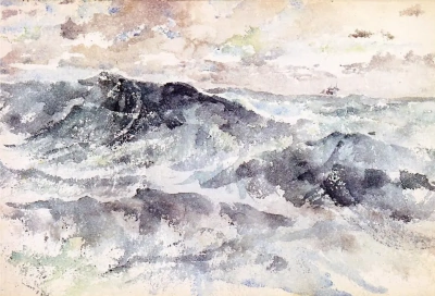 Arreglo en azul y plata - el gran mar