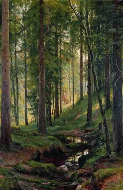 Arroyo en el bosque (En la ladera)
