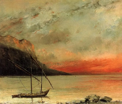 Atardecer sobre el lago de Ginebra