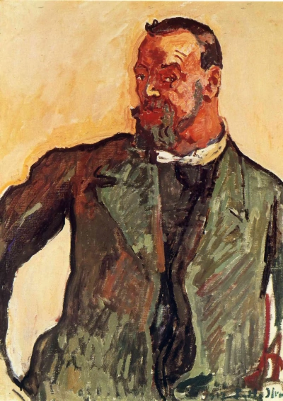 Autorretrato con chaqueta verde