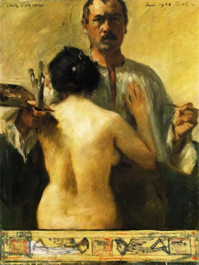Autorretrato con modelo.
