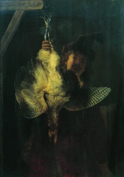 Autorretrato con una copa muerta
