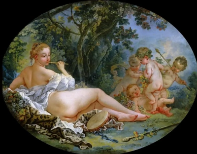 Bacchante playing the pipe