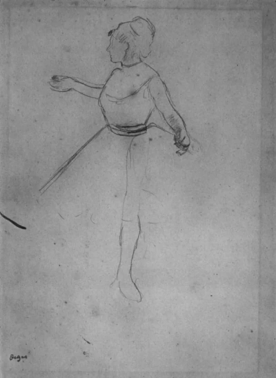 Bailarina con los brazos extendidos