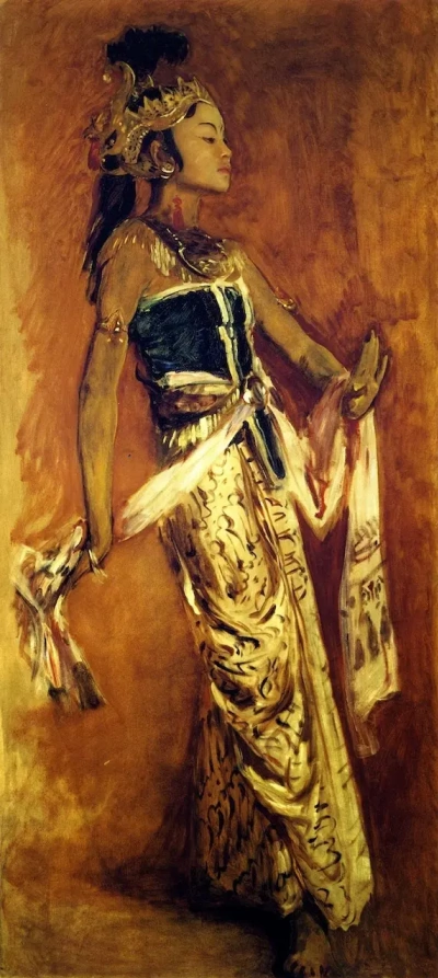 Java Artist Java Dancer (Profile) (John Singer Sargent) ️ Painting Analysis