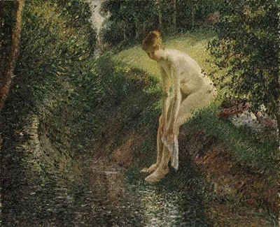 Bañista en el bosque