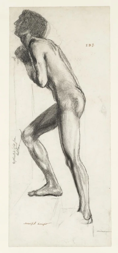 Boceto de un caballero desnudo