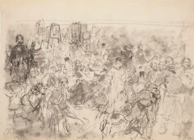 Boceto para la procesión en la provincia de Kursk.