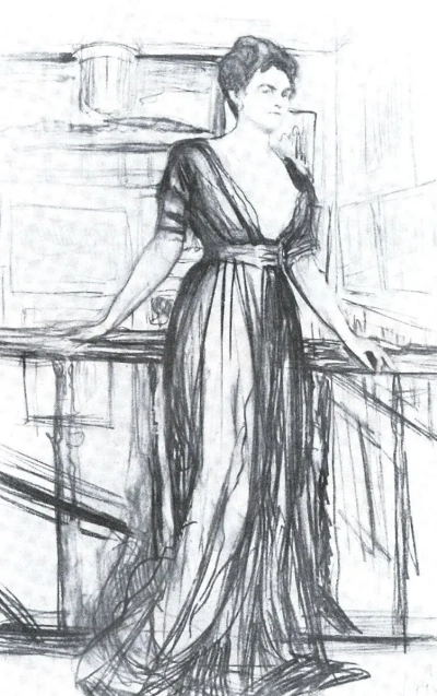 Boceto para retrato de P. I. Scherbatova