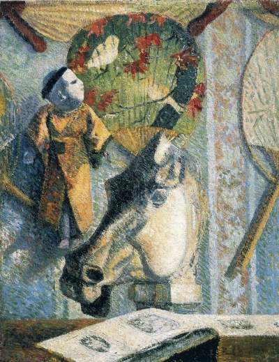 Bodegón con cabeza de caballo