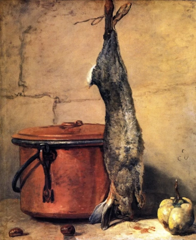 Bodegón con conejo