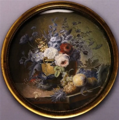 Bodegón con flores y frutas (miniatura).