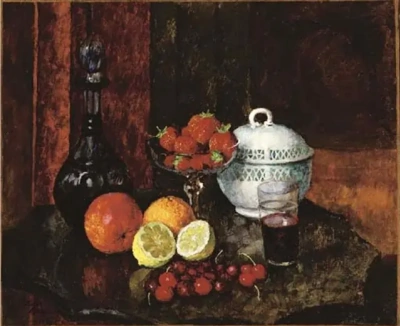 Bodegón con fresas