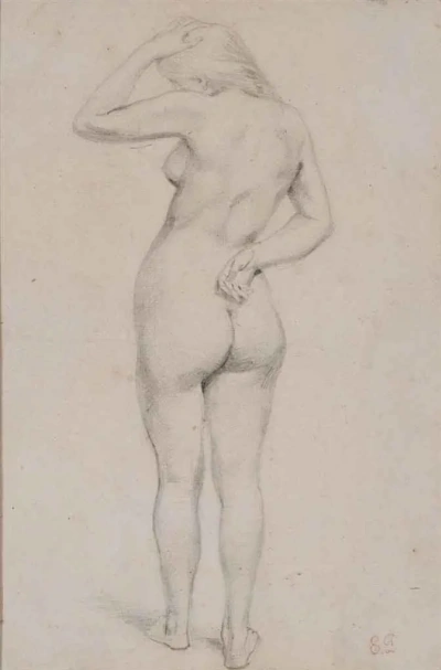 Bosquejo de una mujer desnuda