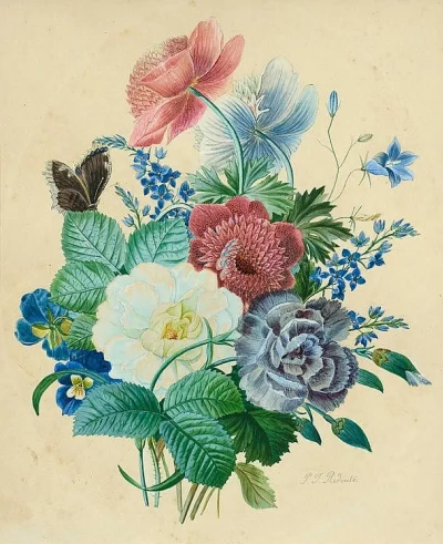 Bouquet: Flores y Mariposas.