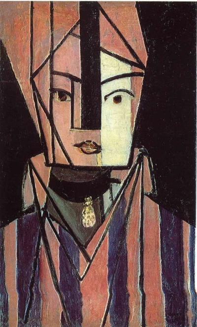 Cabeza blanca y rosa.