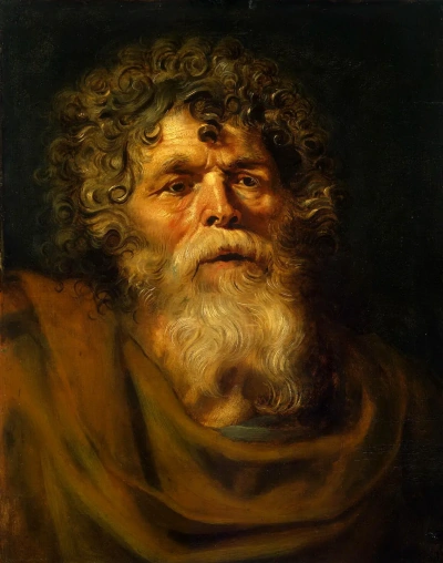 Cabeza de un anciano.