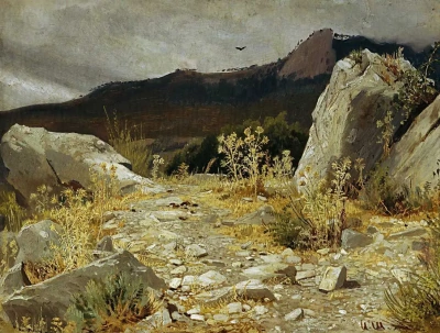 Camino de montaña en Crimea