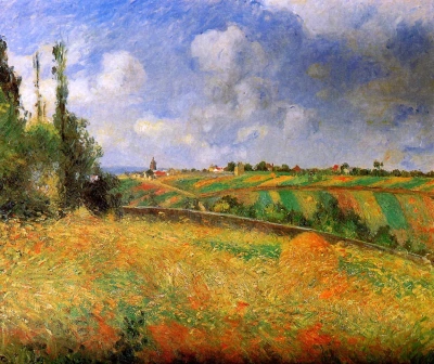 Campos de centeno en Pontoise Cote Des Mathurins