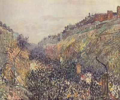 Carnaval en el Bulevar Montmartre al atardecer