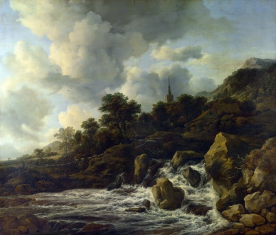 Cascada en el pie de la colina