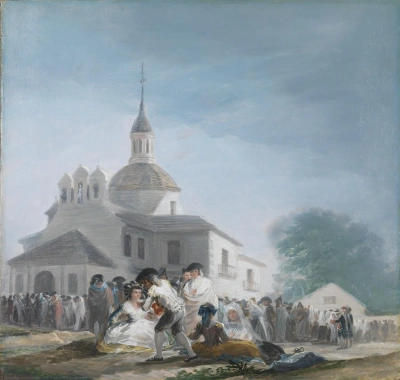 Cata de vino cerca de la Iglesia de San Isidro en el Día del Santo Salvador.