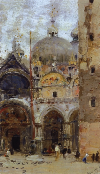 Catedral de San Marcos en Venecia. Etude