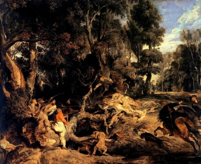 Caza del jabalí.