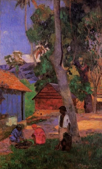 Cerca de las chozas