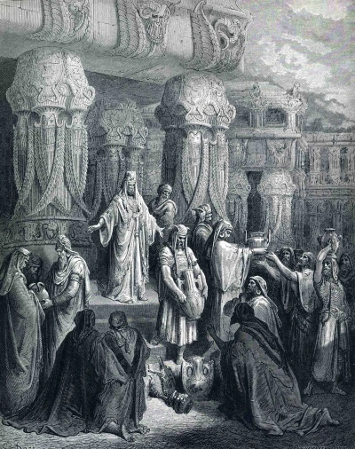 Ciro restaura los utensilios del Templo