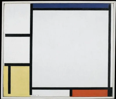 Composición con azul
