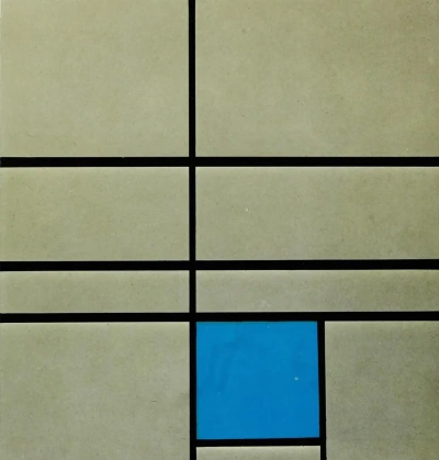 Composición con azul
