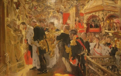 Coronación. Confirmación de Nicolás II en la Catedral de la Asunción.