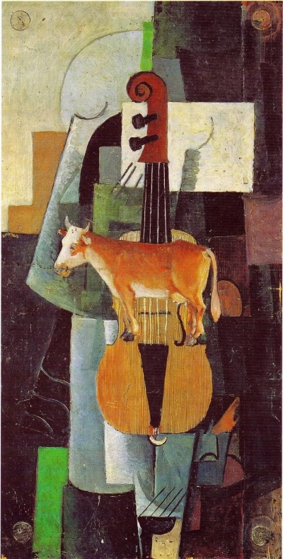 Cow and violin