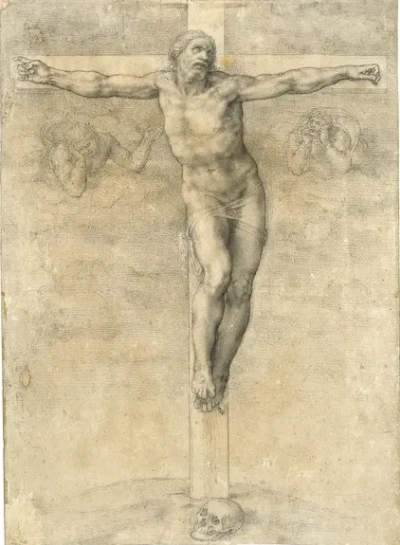 Cristo en la cruz. Boceto.