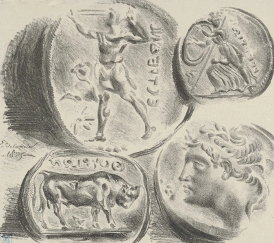 Cuatro monedas griegas