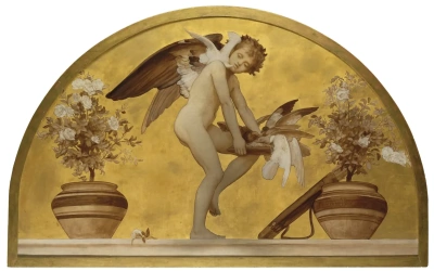 Cupido y palomas