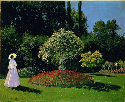 Dama en el jardín de Sainte-Adresse