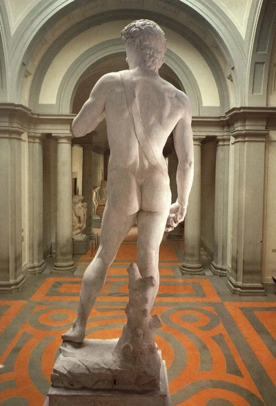 David. Vista trasera.